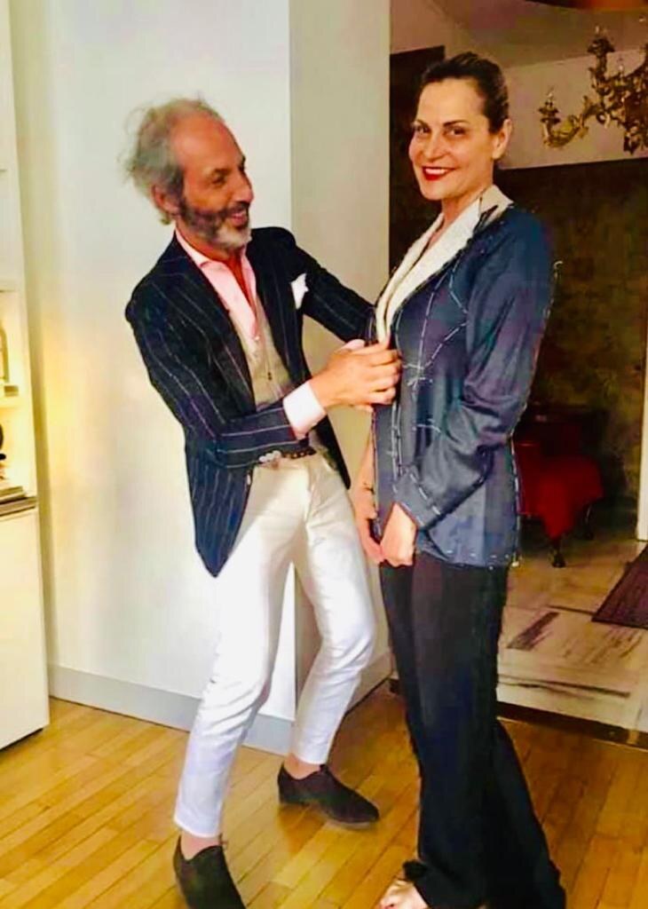 Simona Ventura in Sartoria Trinchese